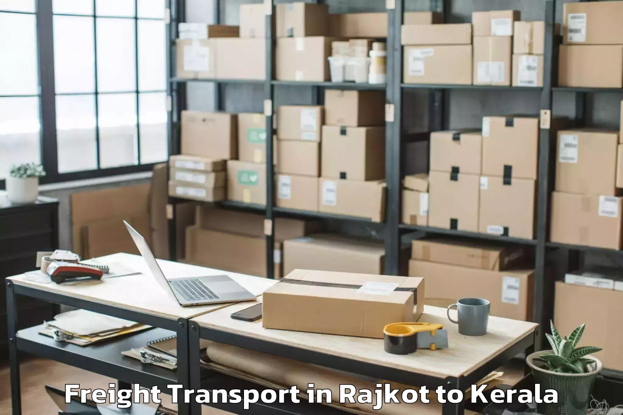 Efficient Rajkot to Kerala Kalamandalam Cheruthuru Freight Transport